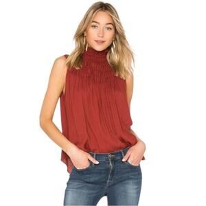 Frame Smocked Sleeveless Blouse